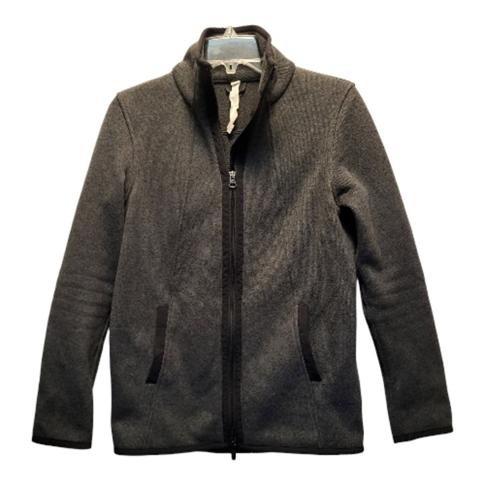 Lululemon Athletica Its Fleecing Cold Jacket In Heathered Black - Size 4 - Picture 5 of 9